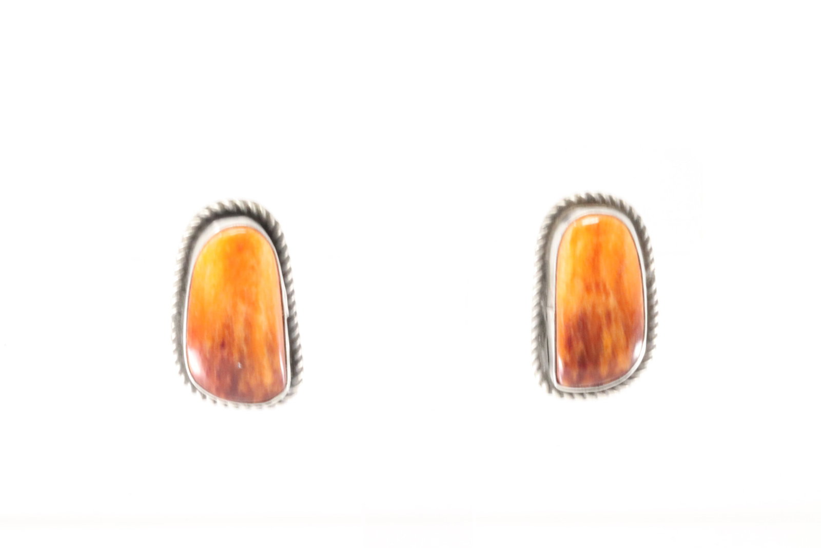 Native America Navajo Sterling Silver Spiny Osyter Post Earring's By Judith Dixon.: This is a Native America Navajo Sterling Silver Spiny Osyter Post Earring's By Judith Dixon.