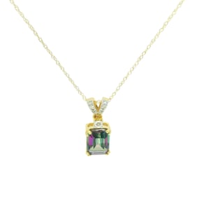 10KT Mystic Topaz Gold Pendant
