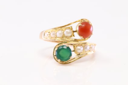Multi-Color Stone Ring 18Kt.