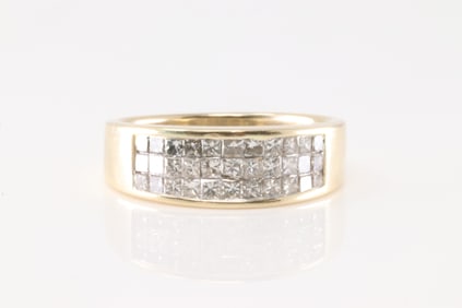 Princess Cut Diamond Ring 14Kt.