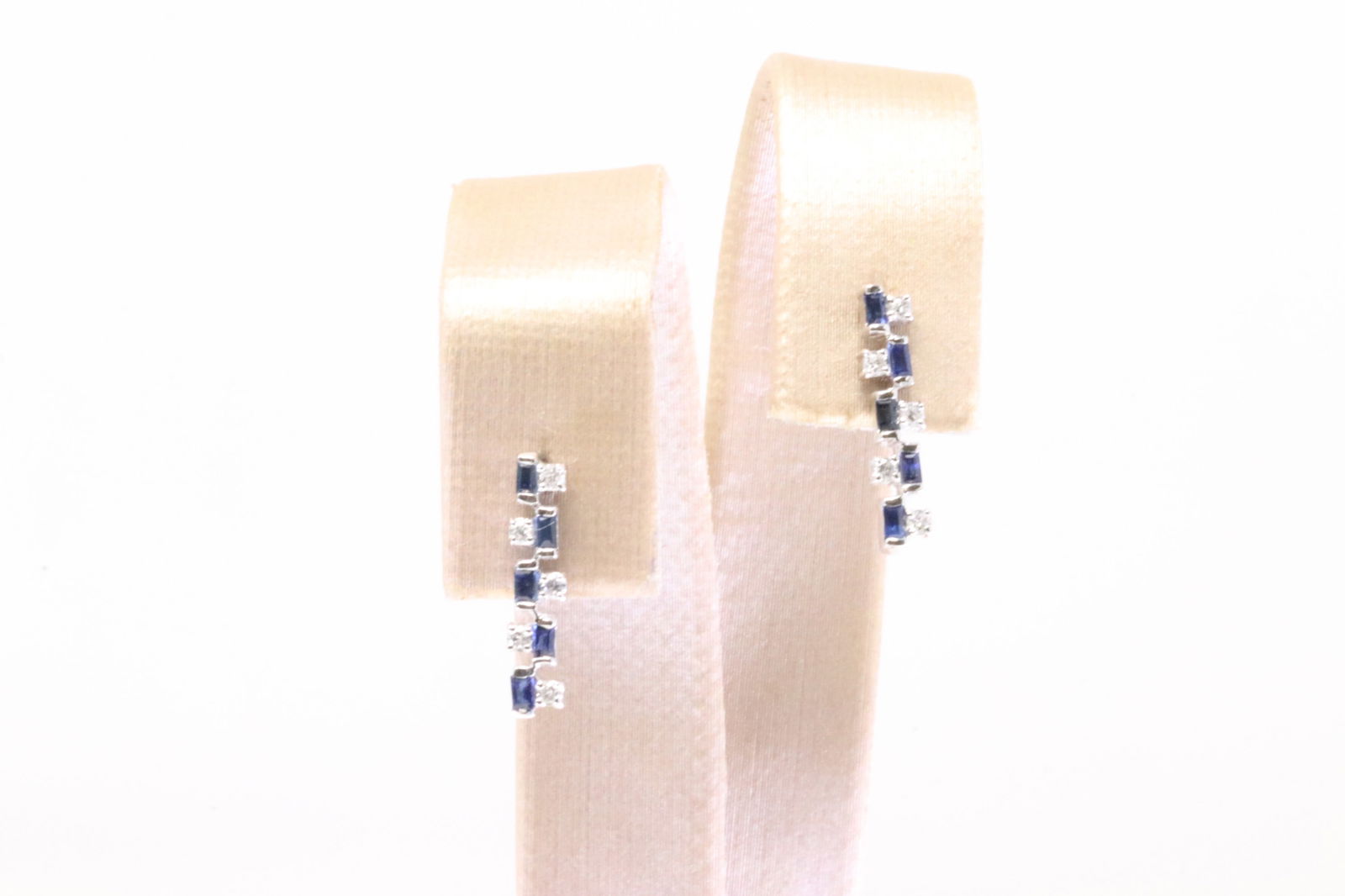 Sapphire & Diamond Stud Earring 14Kt. (1 of 4)