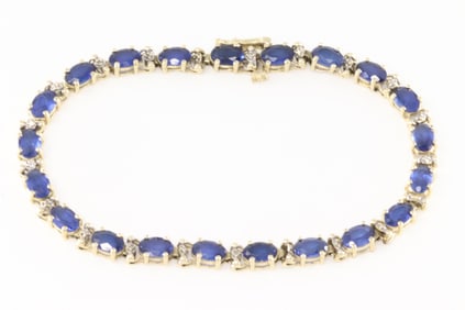 Sapphire & Diamond Bracelet 10Kt.