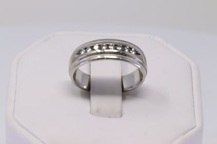 14KT White Gold Diamond Ring.