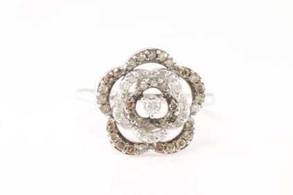 Flower Diamond Ring 14Kt.