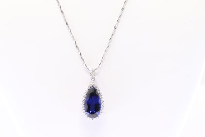 Sapphire & Diamond Pendant