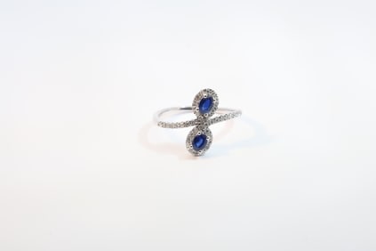 Sapphire & Diamond Ring 14Kt.