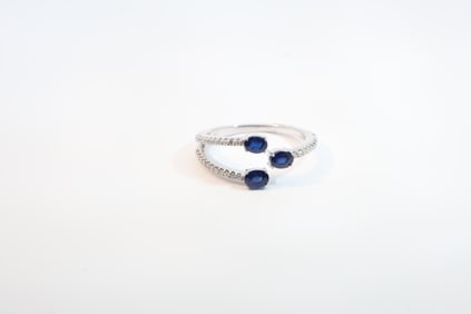 Sapphire & Diamond Ring 14Kt.