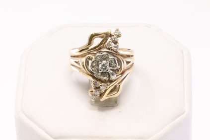 14Kt Yellow Gold Diamond Ring.