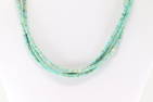 Native America Navajo Sterling Silver 3 Strand Turquoise Necklace.