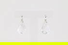 Native America Navajo Sterling Silver White Buffalo Post / Dangling Earring's By A.
