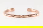 Native America Navajo Copper Bracelet Cuff By Elaine Tahe.