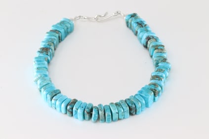 Native America Navajo Sterling Silver Turquoise Bracelet Link.