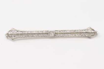 Diamond Art Deco Brooch 14Kt.