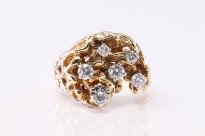 Nugget Diamond Ring 14Kt.