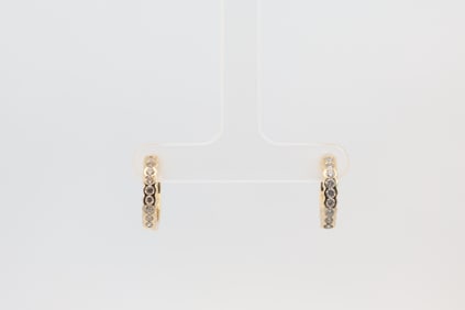 Sonia Bitton Diamond Hoop Earring 14Kt.