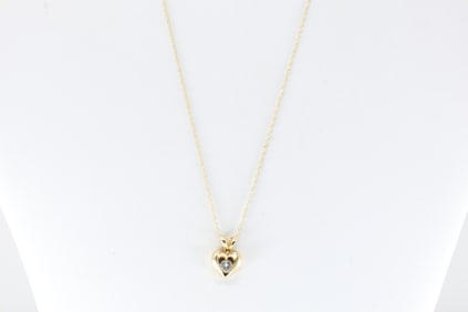Diamond Heart Pendant / Necklace 14Kt.