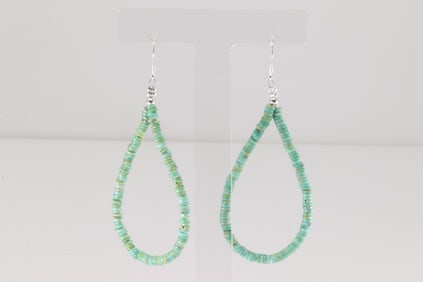 Native America Navajo Sterling Silver Turquoise Dangling Earring's.