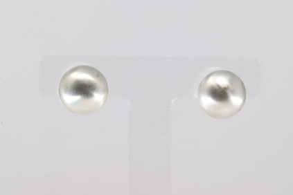 Native America Navajo Sterling Silver Beaded Post Earring's By Monica Smith.