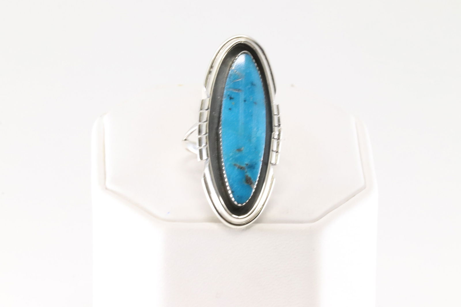 Native America Navajo Sterling Silver Turquoise Ring By Harold Becenti. (1 of 4)