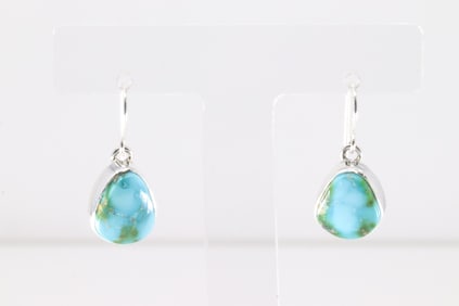 Native America Navajo Sterling Silver Sonora Gold Dangling Earring's By T.