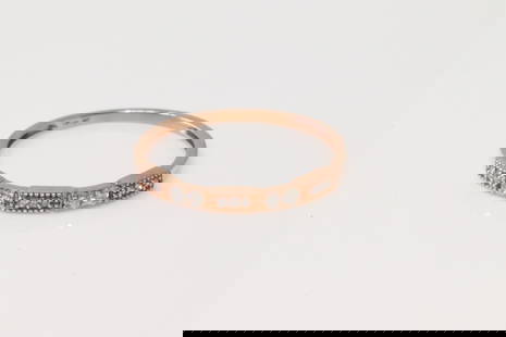 Diamond Ring 10Kt.: Ladies 10Kt Rose Gold Diamond Ring. Ring has Diamonds. Diamonds weight: 0.10 ctw. Ring size: 7.00.