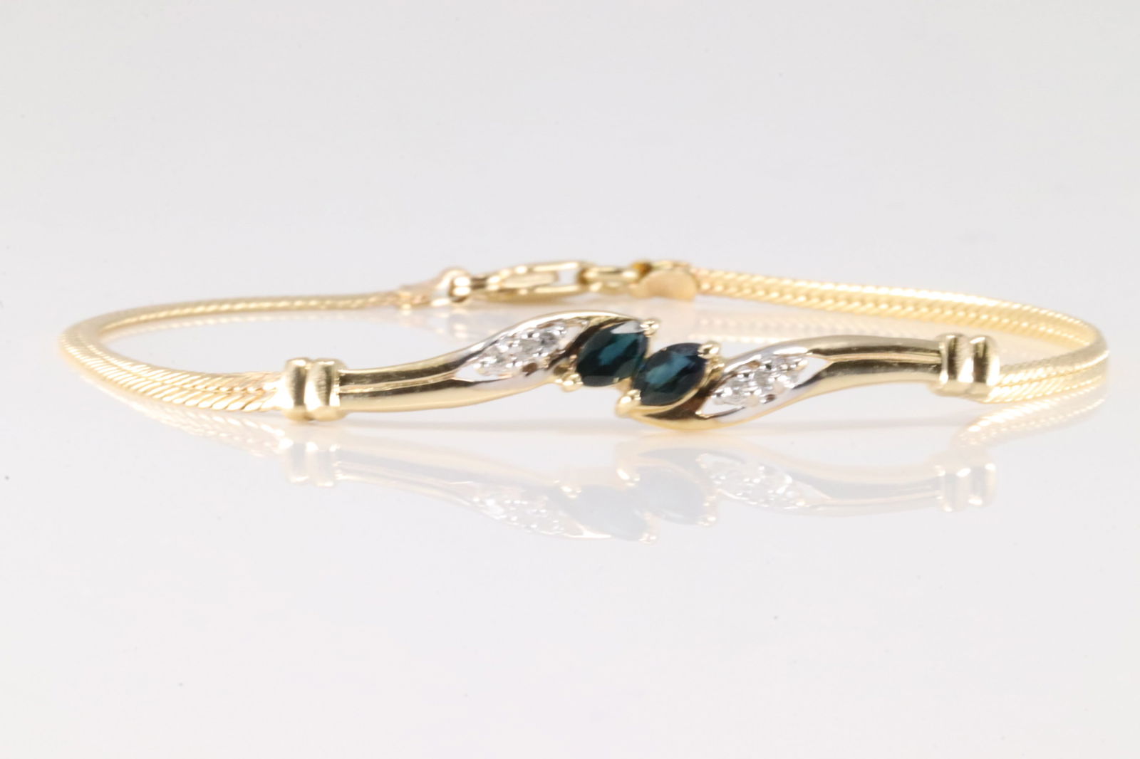 Sapphire & Diamond Bracelet 14Kt. (1 of 4)