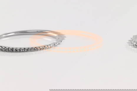 Eternity Diamond Ring 14Kt.: Ladies 14Kt Rose Gold Eternity Diamond Ring. This ring has eternity design with sparkling diamonds. Ring size: 8.00.