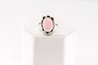 Native America Navajo Sterling Silver Pink Conch Shell Ring.