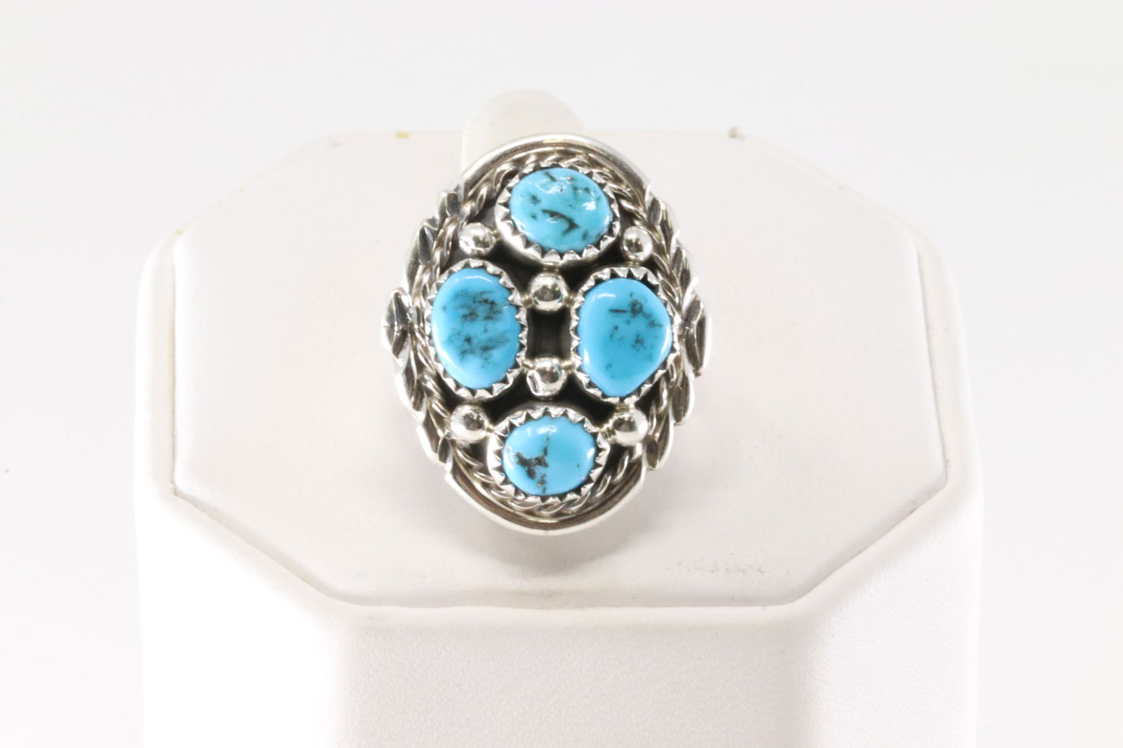 Native America Navajo Sterling Silver Turquoise Ring By M.Chee. (1 of 4)