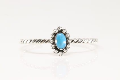 Native America Navajo Sterling Silver Turquoise Bracelet Cuff By Mike Smith.