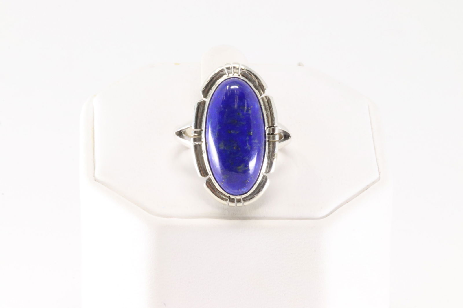 Native America Navajo Sterling Silver Blue Lapis Stone Ring By S.E. (1 of 4)