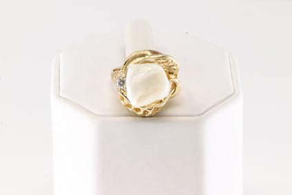 Pearl & Diamond Ring 14Kt.