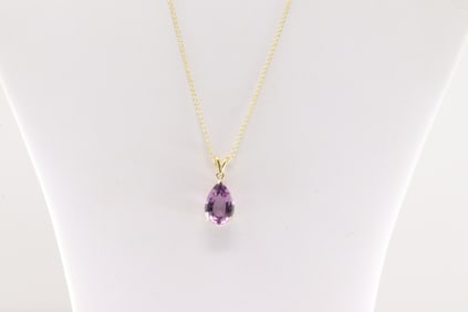 Amethyst Pendant / Necklace 14Kt.
