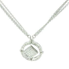 18Kt Double Strand Diamond Pendant