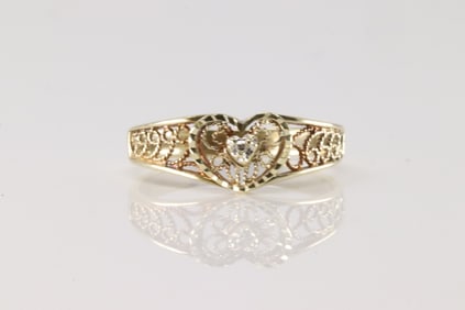 Diamond Heart Ring 10Kt.