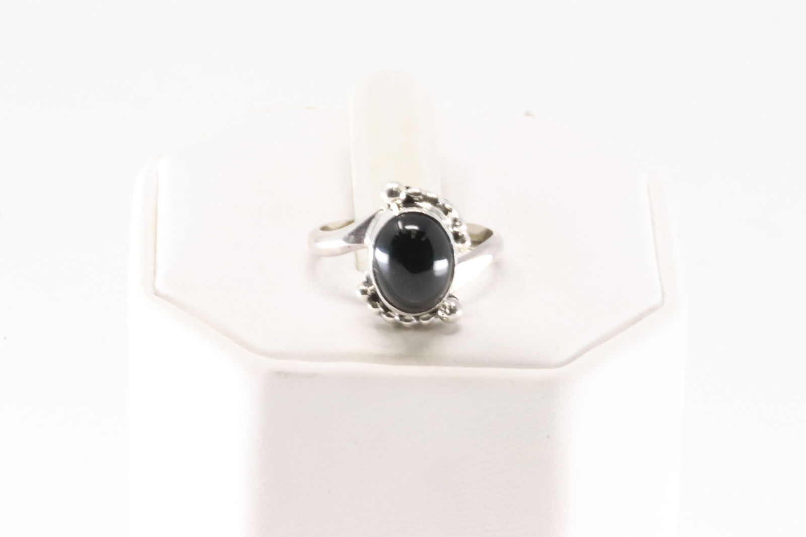 Native America Navajo Sterling Silver Black Onyx Ring By Robert Martinez. (1 of 4)