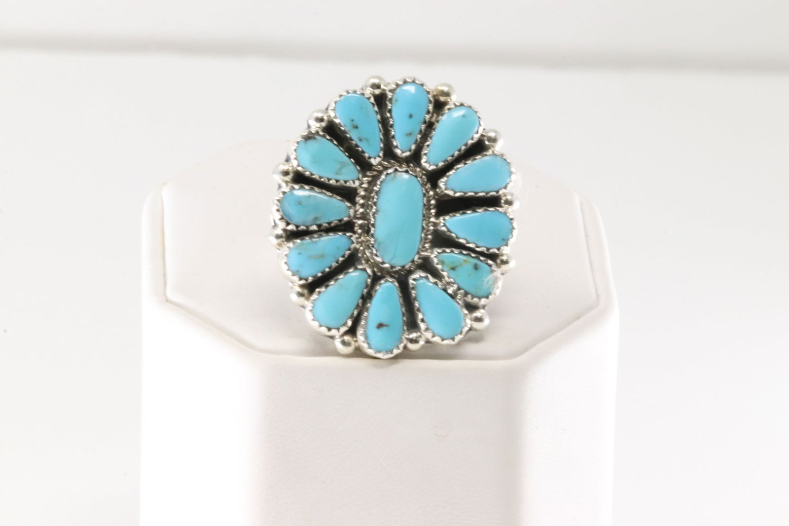 Native America Navajo Sterling Silver Turquoise Ring By Alicia Wilson. (1 of 4)