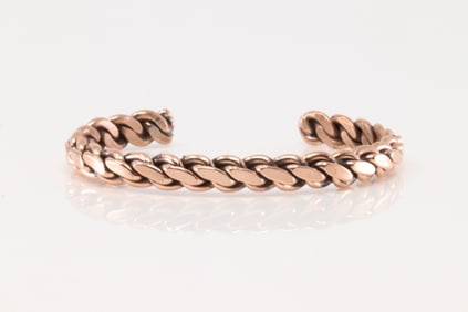 Native America Navajo Copper Bracelet Cuff By Elaine Tahe.