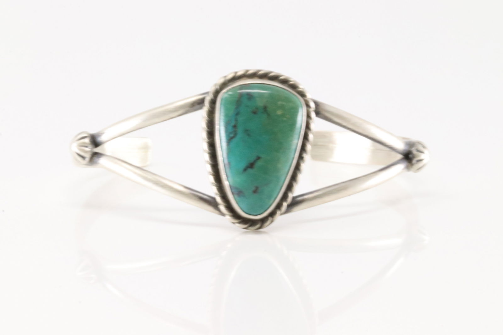 Native America Navajo Sterling Silver Turquoise Bracelet Cuff By Augustine Largo.: Thisis a Native America Navajo Sterling Silver Turquoise Bracelet Cuff By Augustine Largo.