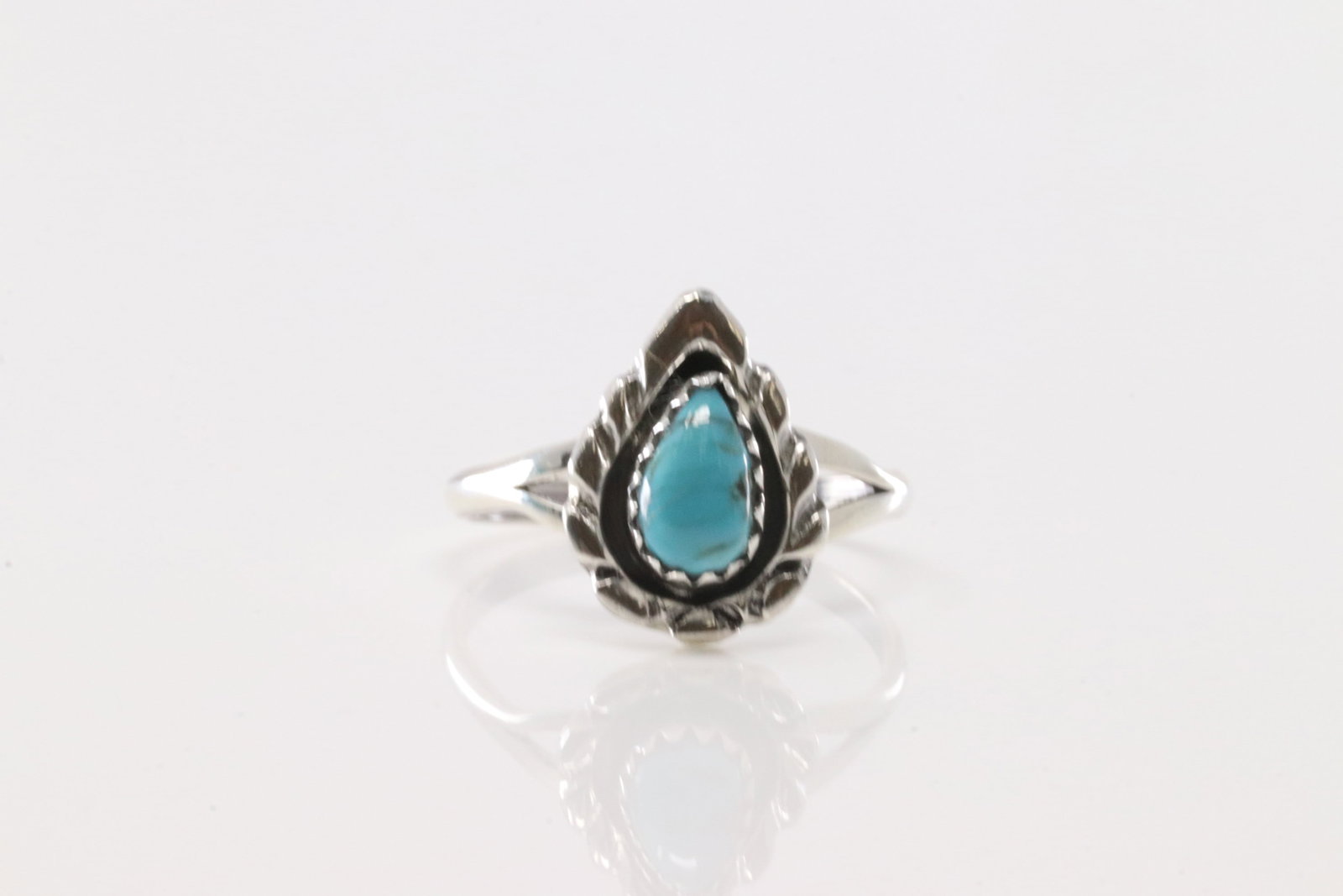 Native America Navajo Sterling Silver Turquoise Ring By Harris Largo.: This is a Native America Navajo Sterling Silver Turquoise Ring By Harris Largo. 7.75.