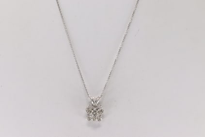 Diamond Butterfly Pendant / Necklace 14Kt.