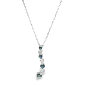 Sapphire & Diamond Pendant / Necklace 14Kt.
