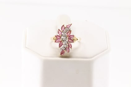 Ruby & Diamond Ring 14Kt.