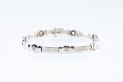 Diamond Bar Bracelet 14Kt.
