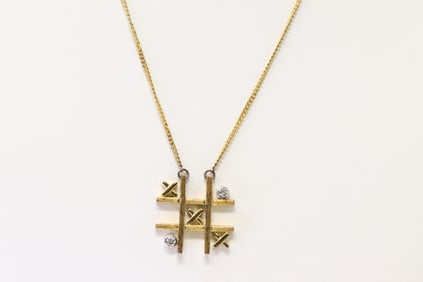 Diamond Necklace 14Kt.