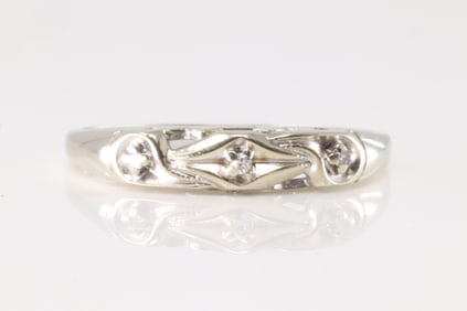 Art Deco Diamond Ring 14Kt.