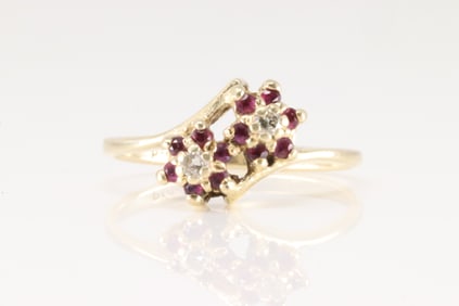 Ruby and Diamond Ring 10Kt.