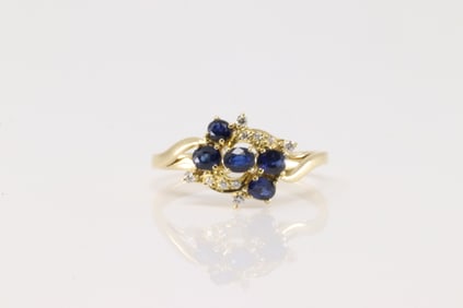 Sapphire & Diamond Ring 14Kt.