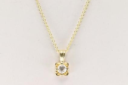 Diamond Pendant / Necklace 14Kt.