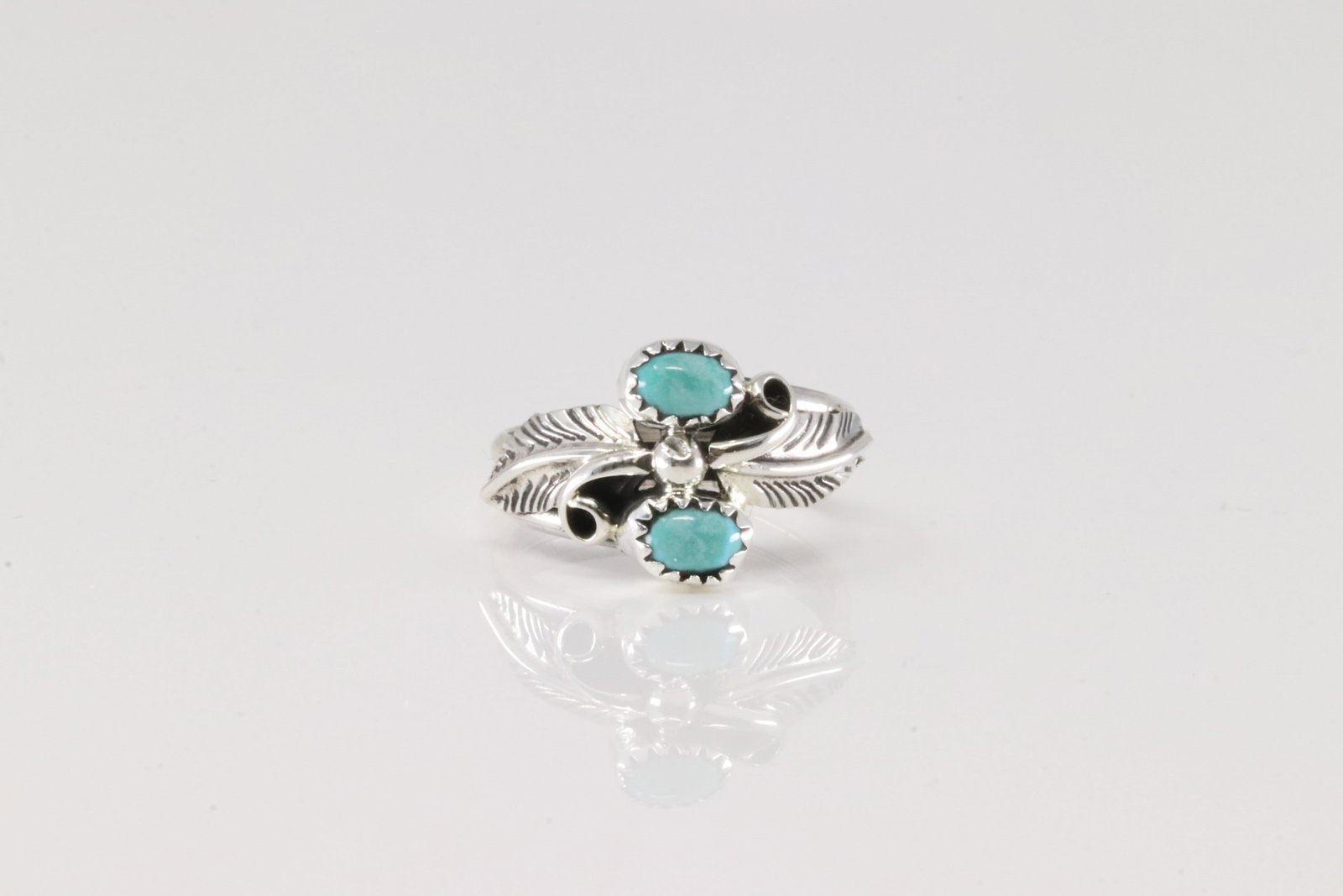 Native American Navajo Sterling Silver Turquoise Ring By Harry B.Yazzie.: This is a Native American Navajo Sterling Silver Turquoise Ring By Harry B.Yazzie. Ring size: 8.00.